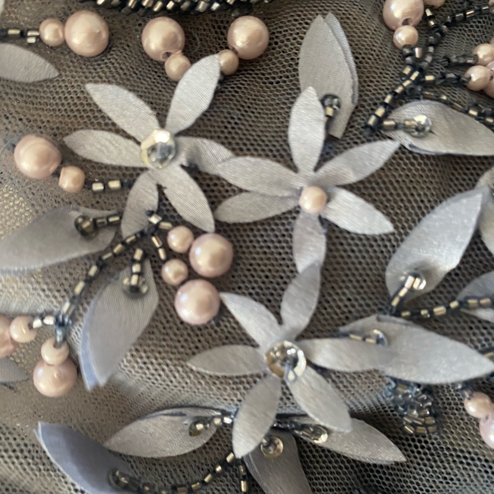 MOB/MOG!! Theia Gorgeous Blue Petal Embellished Formal Dress - Picture 6 of 6